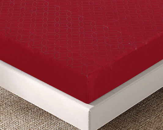 Quilted Waterproof Mattress Protector Maroon