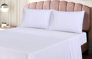 white percale BedSheet BS 106