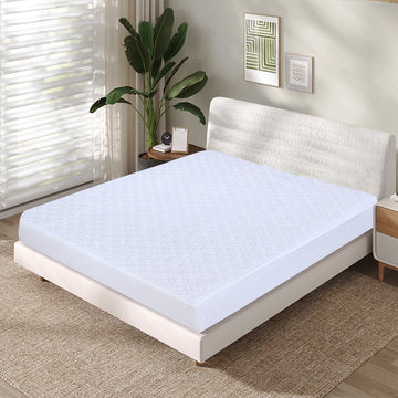 Quilted Waterproof Mattress Protector White