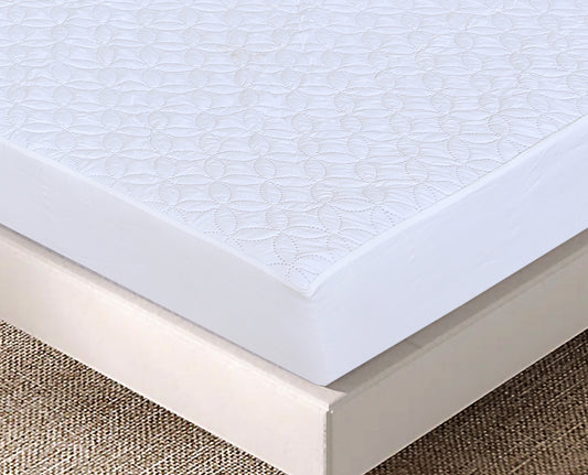 Quilted Waterproof Mattress Protector White