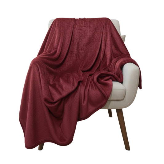 Plush Blankets Maroon